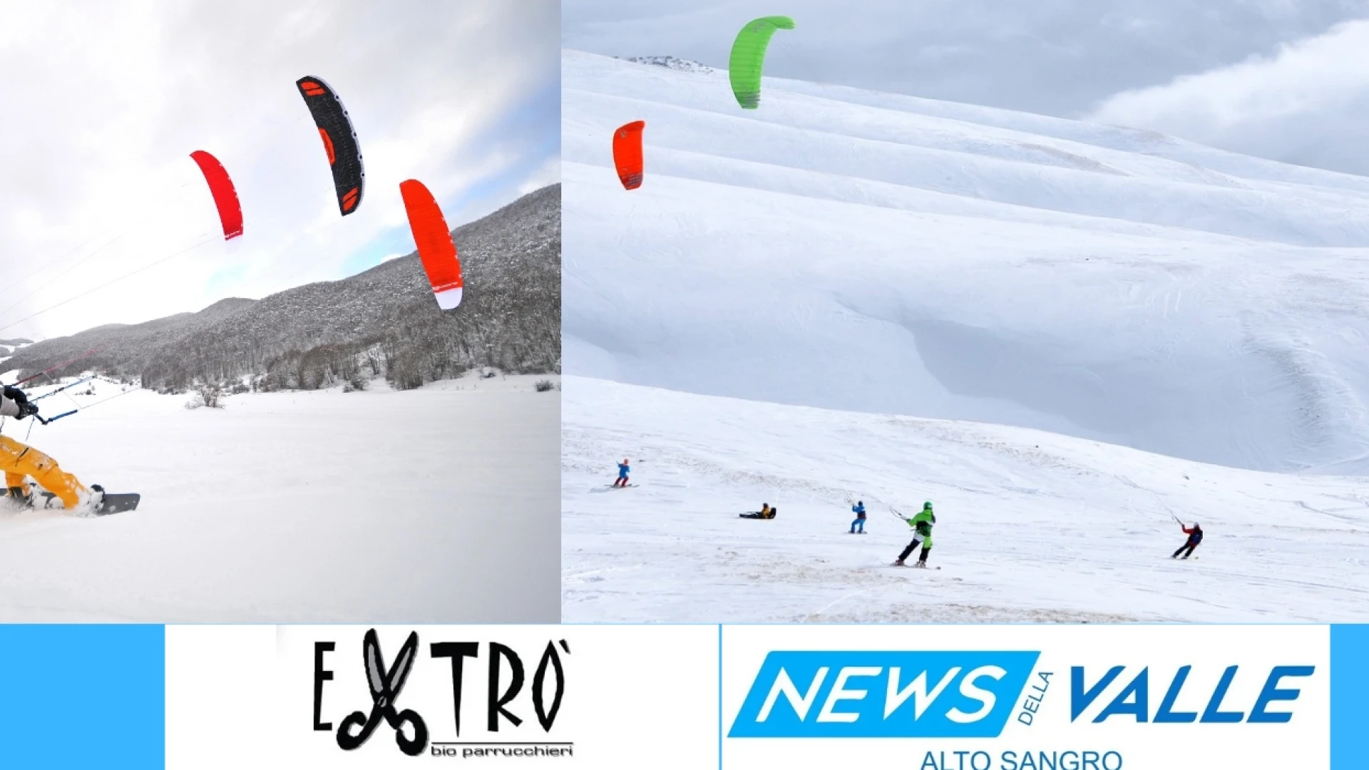 Vento e Neve. Il Comprensorio sciistico dell’AltoSangro  ospiterà dal 20 al 23 Marzo Alto Snowkite Contest 2025